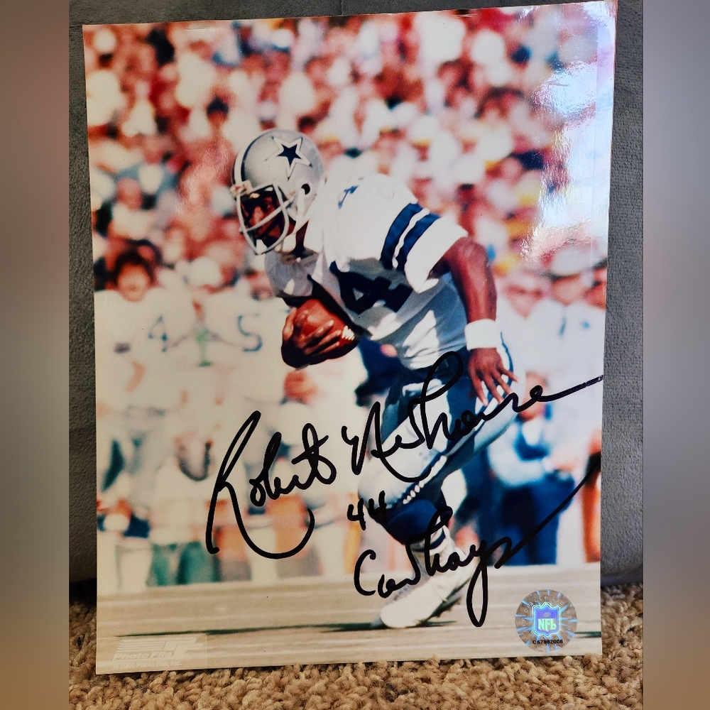 Robert Newhouse Dallas Cowboys AUTOGRAPHED 8X10 with COA